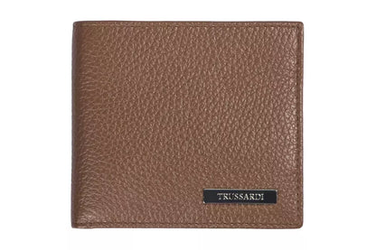 Trussardi Brown Leather Men Wallet Trussardi