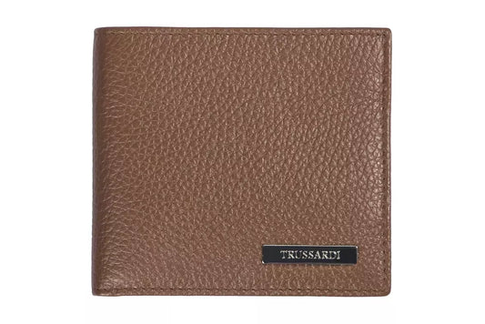 Trussardi Brown Leather Men Wallet Trussardi