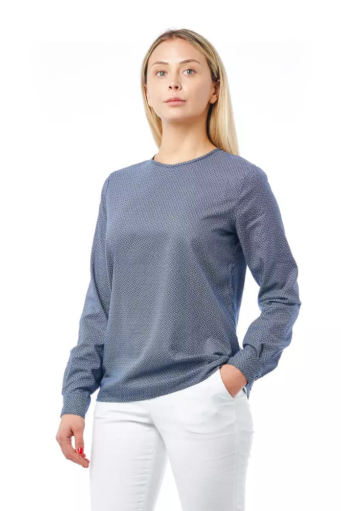 Bagutta Blue Cotton Women Shirt Bagutta