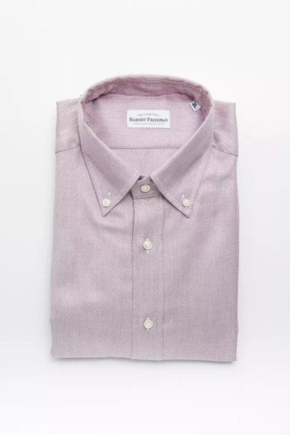 Robert Friedman Red Cotton Men Shirt Robert Friedman