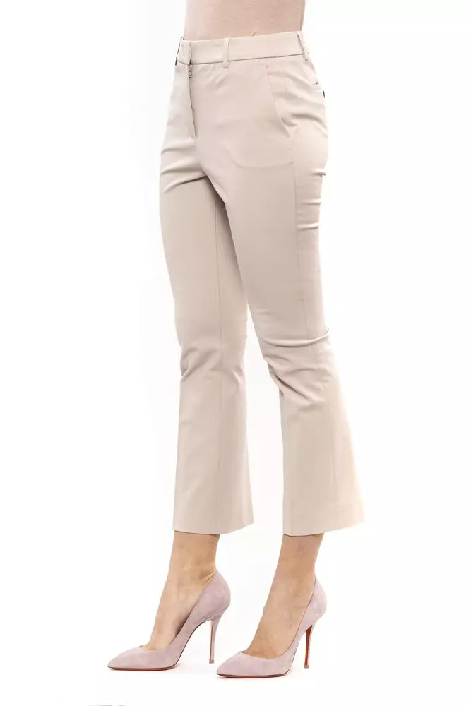 Peserico Beige Cotton Women Trouser Peserico