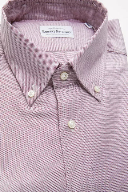 Robert Friedman Red Cotton Men Shirt Robert Friedman