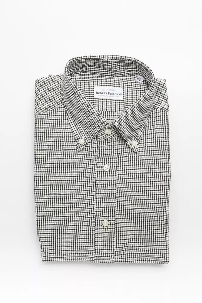 Robert Friedman Beige Cotton Men Shirt Robert Friedman