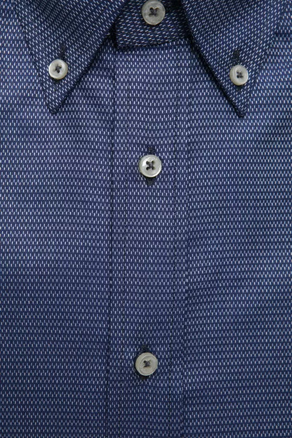 Robert Friedman Blue Cotton Men Shirt Robert Friedman