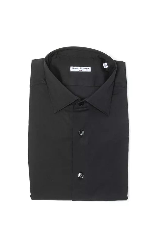 Robert Friedman Gray Cotton Men Shirt Robert Friedman