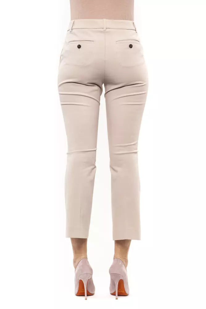 Peserico Beige Cotton Women Trouser Peserico