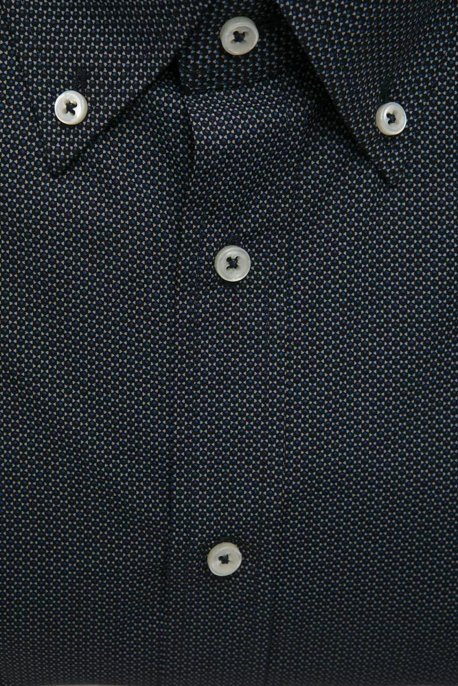 Robert Friedman Black Cotton Men's Shirt Robert Friedman