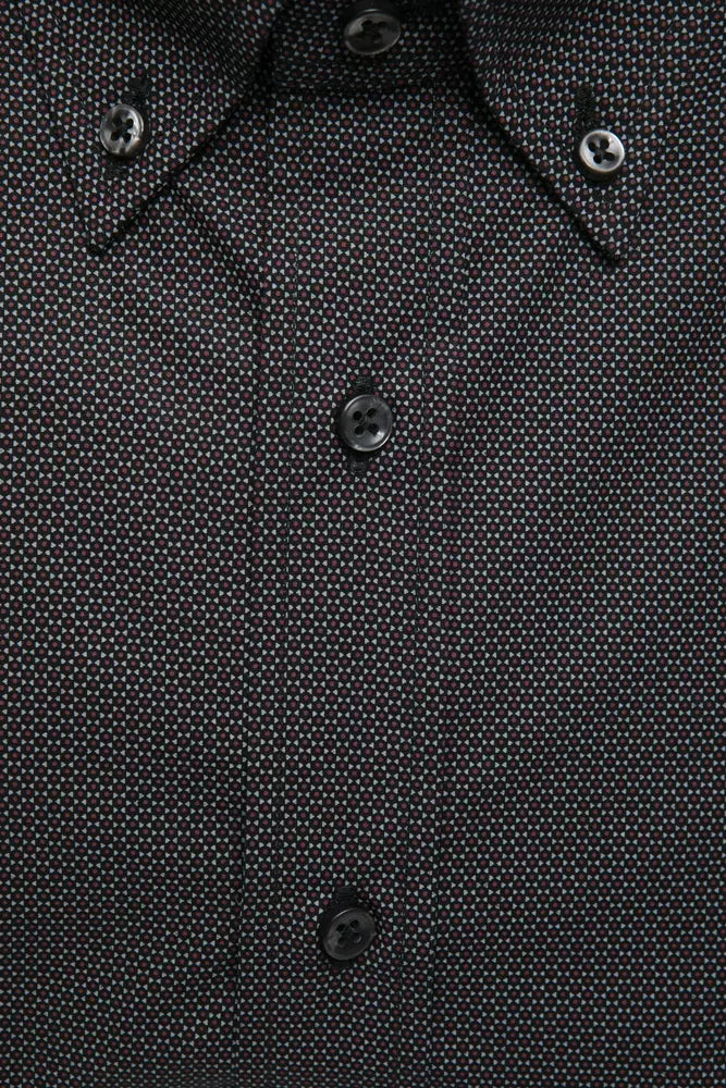 Robert Friedman Black Cotton Men Shirt Robert Friedman