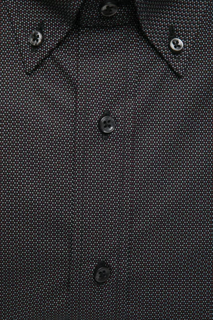 Robert Friedman Black Cotton Men Shirt Robert Friedman