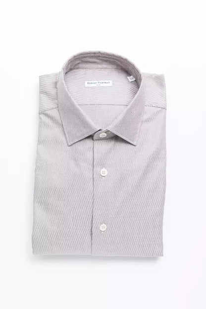 Robert Friedman Beige Cotton Men Shirt Robert Friedman