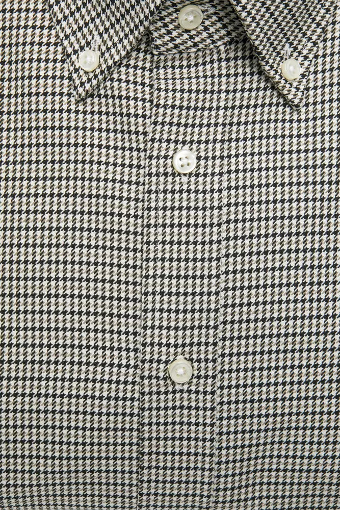 Robert Friedman Beige Cotton Men Shirt Robert Friedman