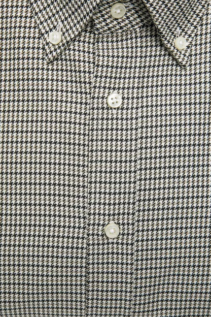 Robert Friedman Beige Cotton Men Shirt Robert Friedman