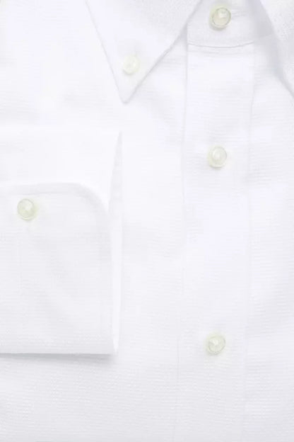 Robert Friedman White Cotton Men Shirt Robert Friedman