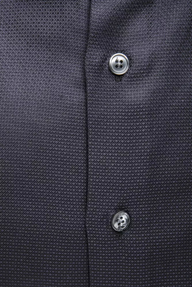 Robert Friedman Blue Cotton Men Shirt Robert Friedman