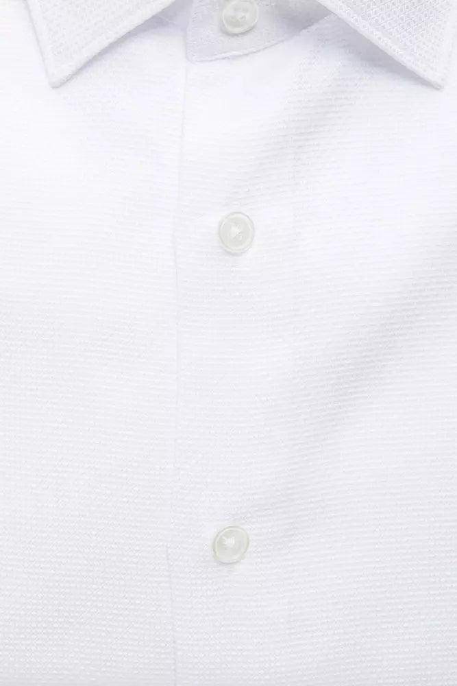 Robert Friedman White Cotton Men's Shirt Robert Friedman