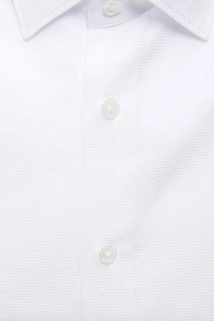 Robert Friedman White Cotton Men's Shirt Robert Friedman