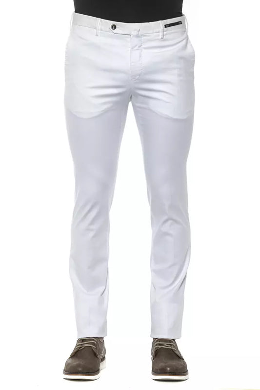 PT Torino White Cotton Men Trousers PT Torino