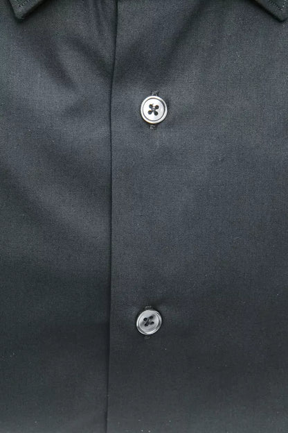 Robert Friedman Black Cotton Men's Shirt Robert Friedman