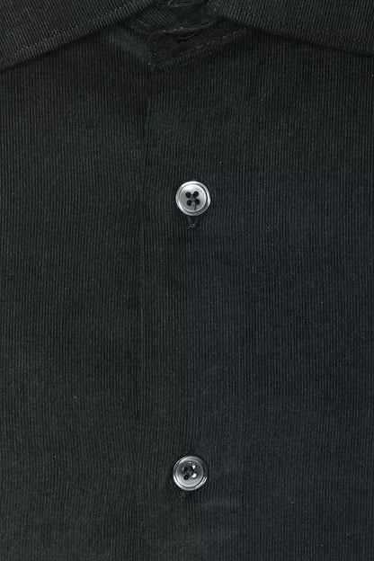 Robert Friedman Black Cotton Men Shirt Robert Friedman