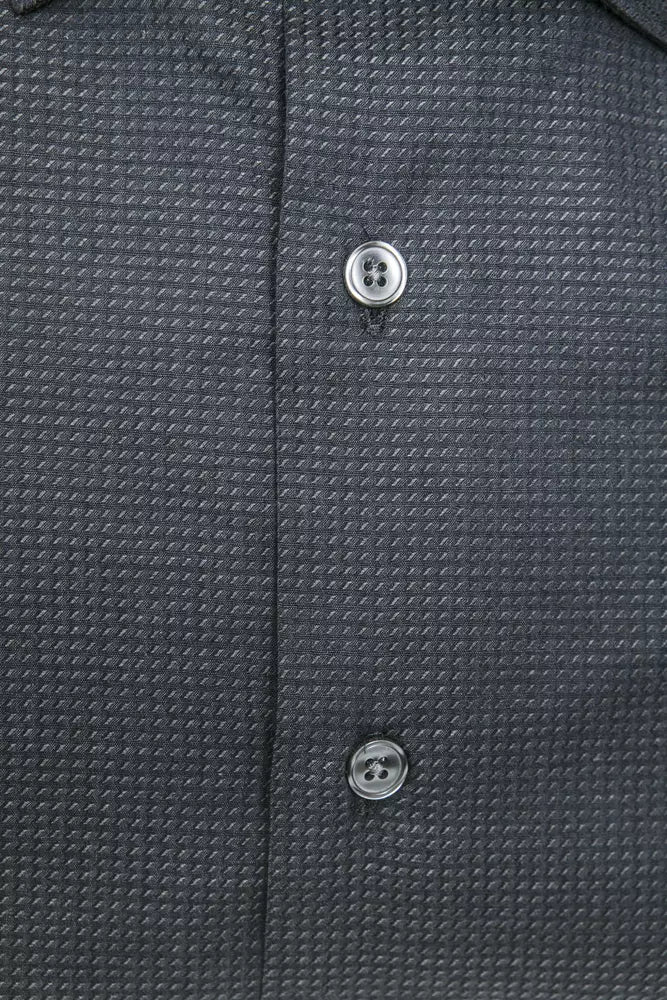 Robert Friedman Black Cotton Men Shirt Robert Friedman