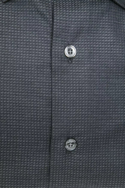 Robert Friedman Black Cotton Men Shirt Robert Friedman