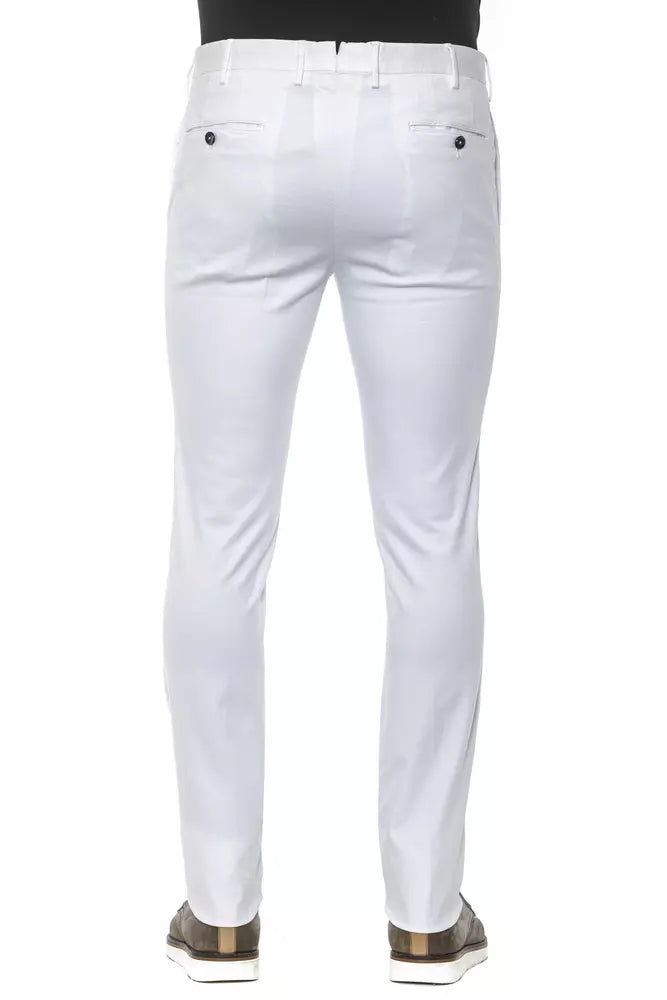 PT Torino White Cotton Men Trousers PT Torino