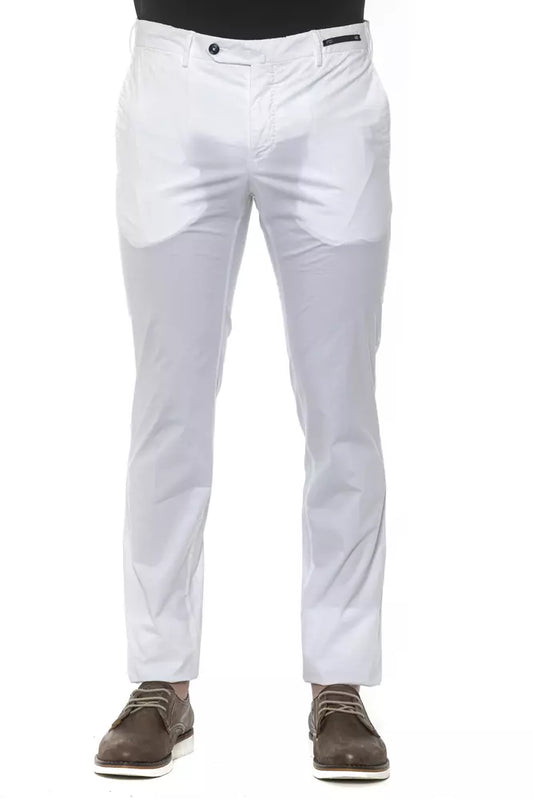 PT Torino White Cotton Men Trouser PT Torino