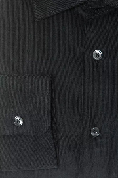 Robert Friedman Black Cotton Men Shirt Robert Friedman