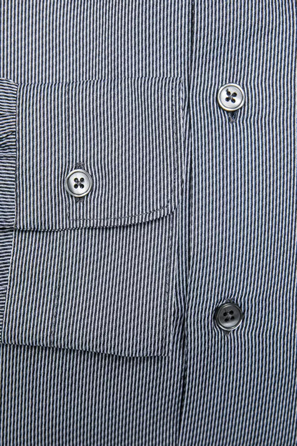 Robert Friedman Blue Cotton Men Shirt Robert Friedman