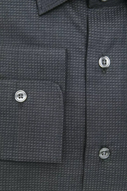 Robert Friedman Black Cotton Men Shirt Robert Friedman