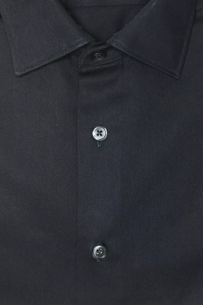 Robert Friedman Black Cotton Men's Shirt Robert Friedman