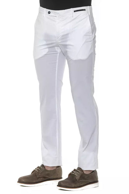 PT Torino White Cotton Men Trouser PT Torino