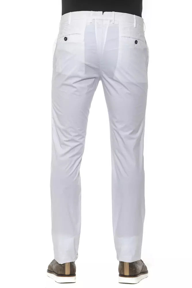 PT Torino White Cotton Men Trouser PT Torino