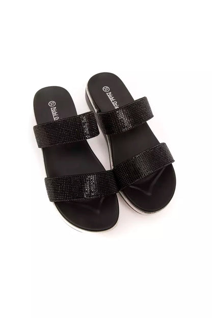 Péché Originel Black Textile Women Sandal Péché Originel