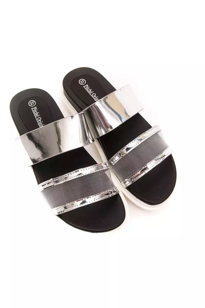 Péché Originel Silver Polyethylene Women Sandal Péché Originel