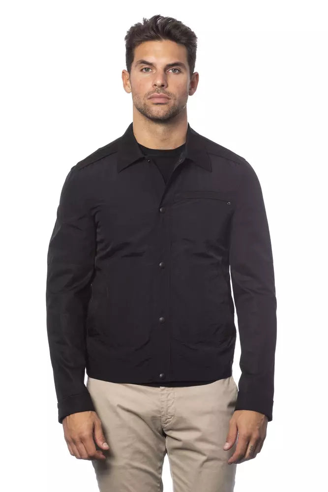 Verri Black Cotton Men Jacket Verri