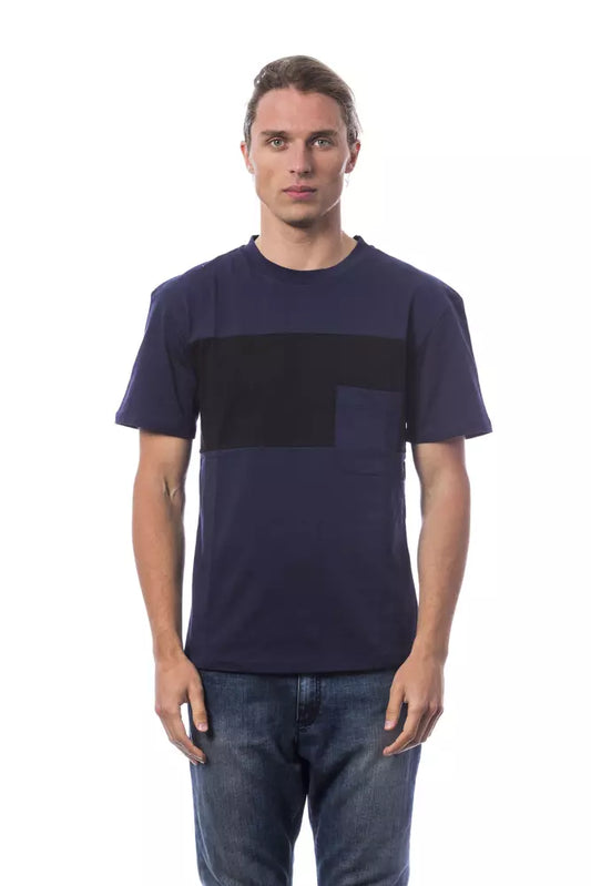 Verri Blue Cotton Mens T-Shirt Verri