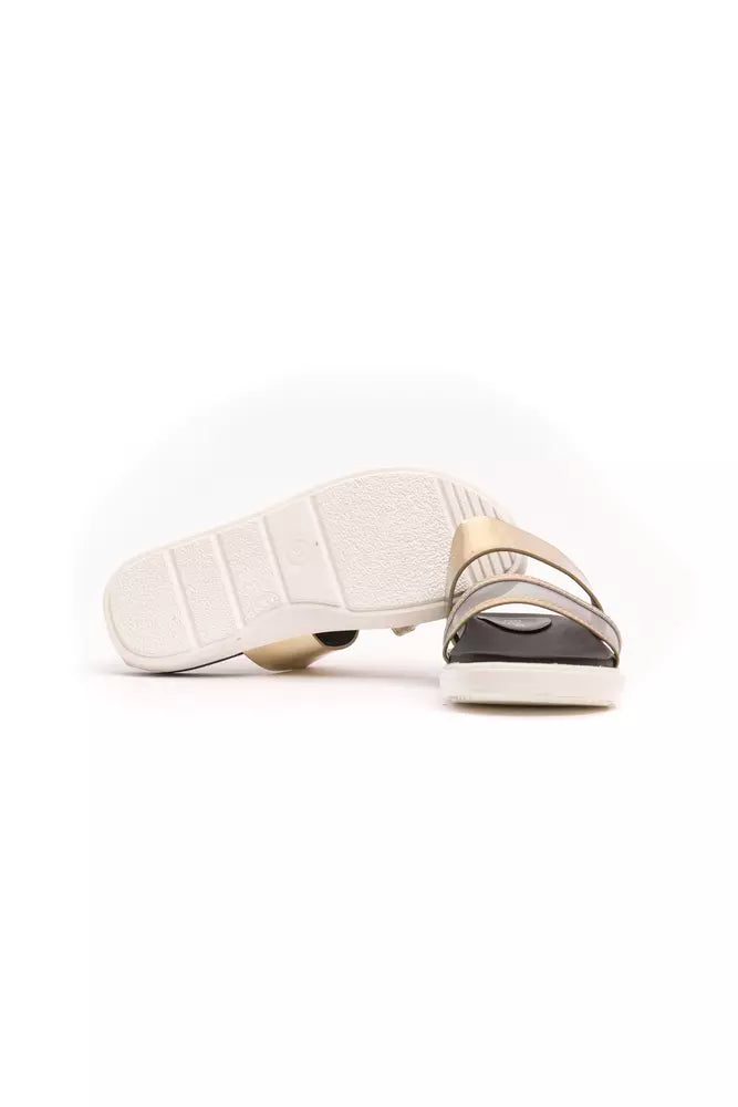 Péché Originel Gold Polyethylene Women Sandal Péché Originel