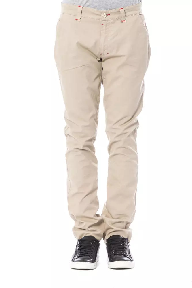 Verri Beige Cotton Men Pant Verri