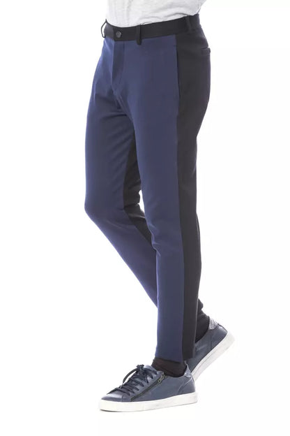 Verri Blue Viscose Men Pant Verri