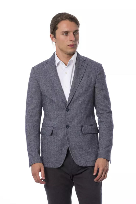 Verri Blue Polyester Men Blazer Verri