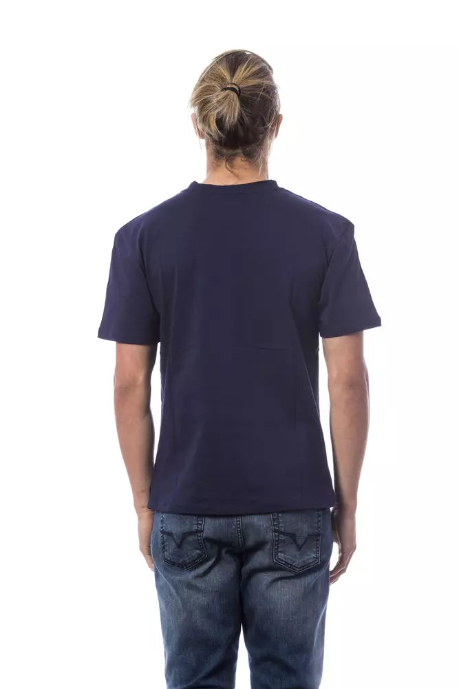 Verri Blue Cotton Mens T-Shirt Verri