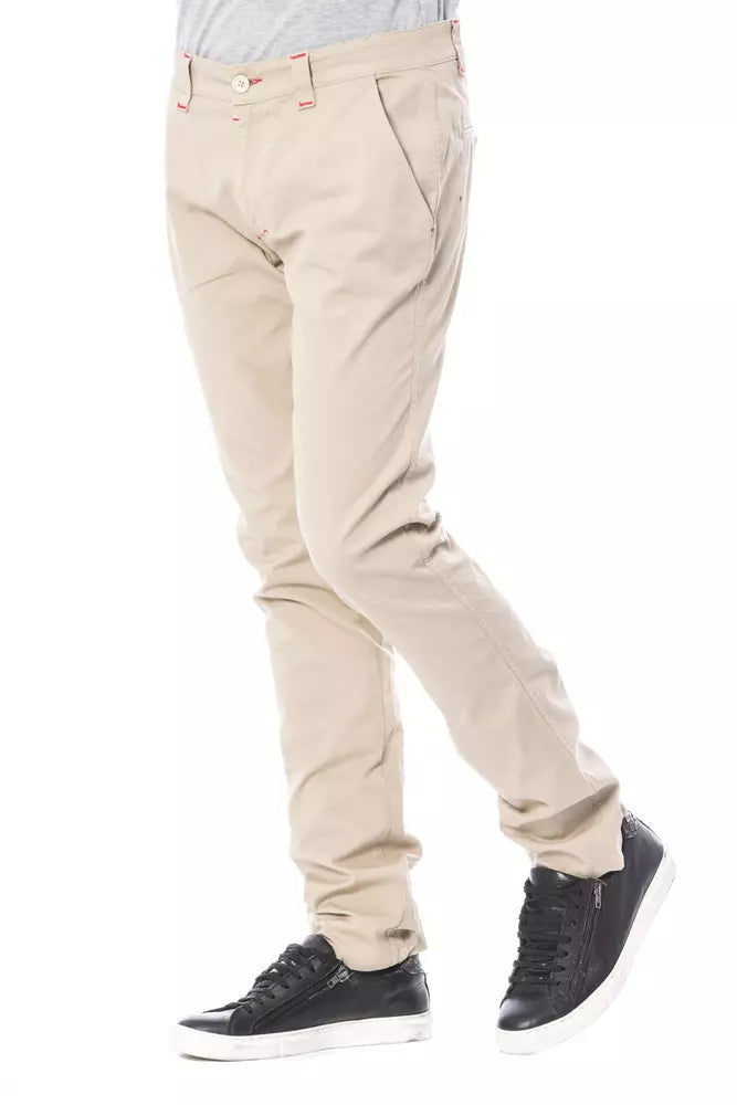 Verri Beige Cotton Men Pant Verri