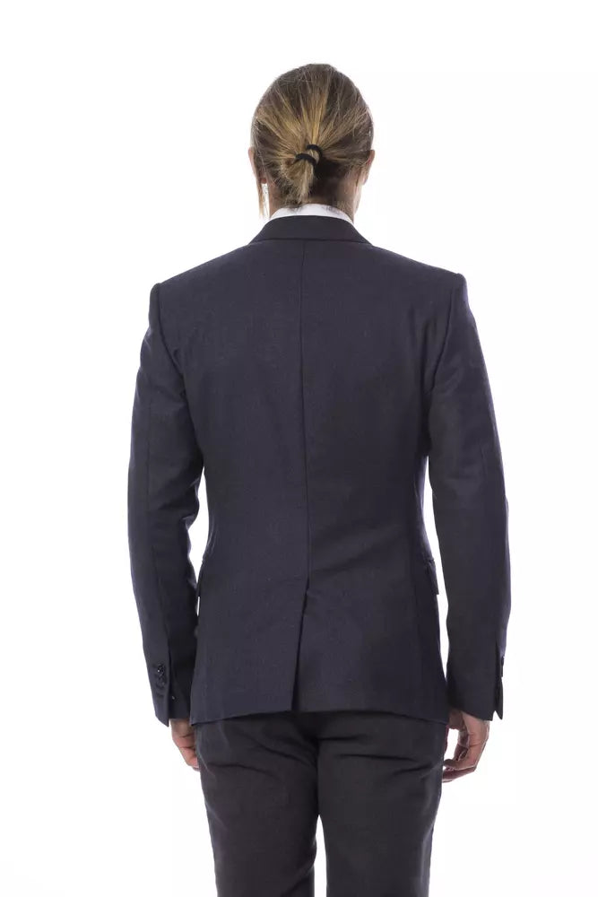 Verri Blue Wool Men Blazer Verri