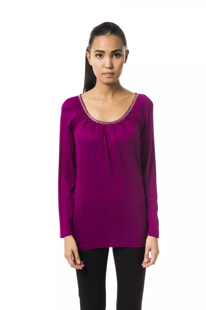 BYBLOS Purple Viscose Women Top BYBLOS