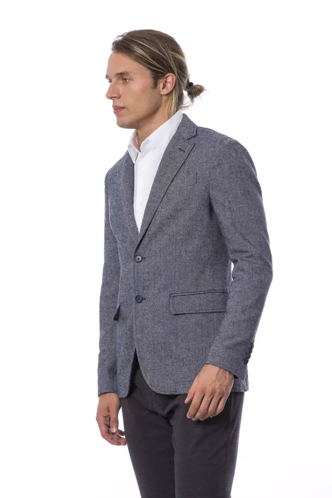 Verri Blue Polyester Men Blazer Verri