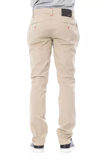 Verri Beige Cotton Men Pant Verri