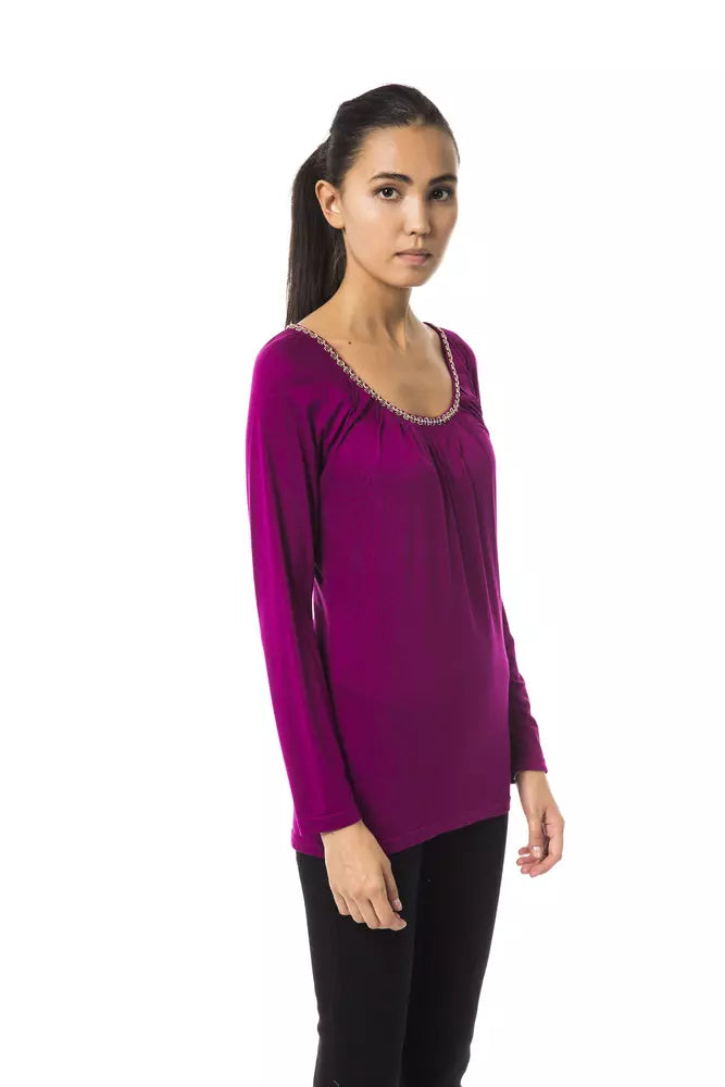 BYBLOS Purple Viscose Women Top BYBLOS