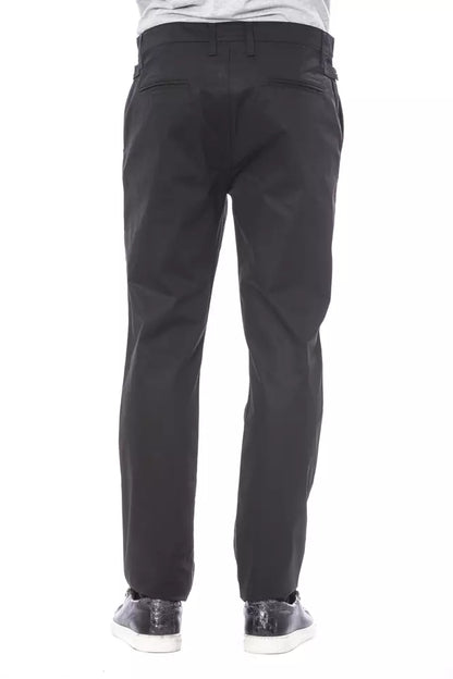 Verri Black Cotton Men Pant Verri