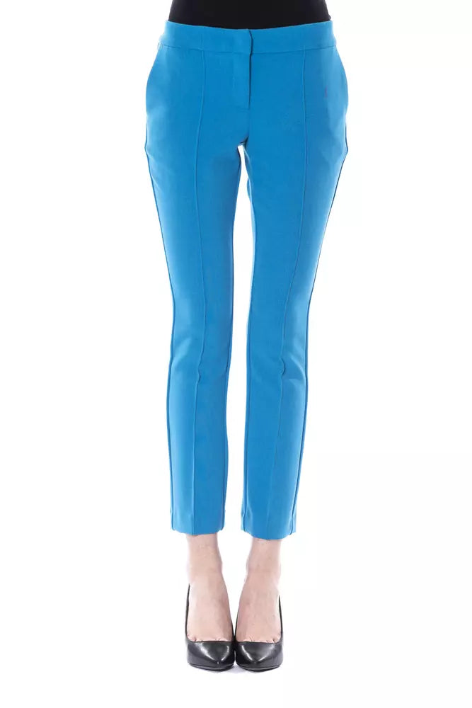 BYBLOS Light Blue Polyester Women Pant BYBLOS